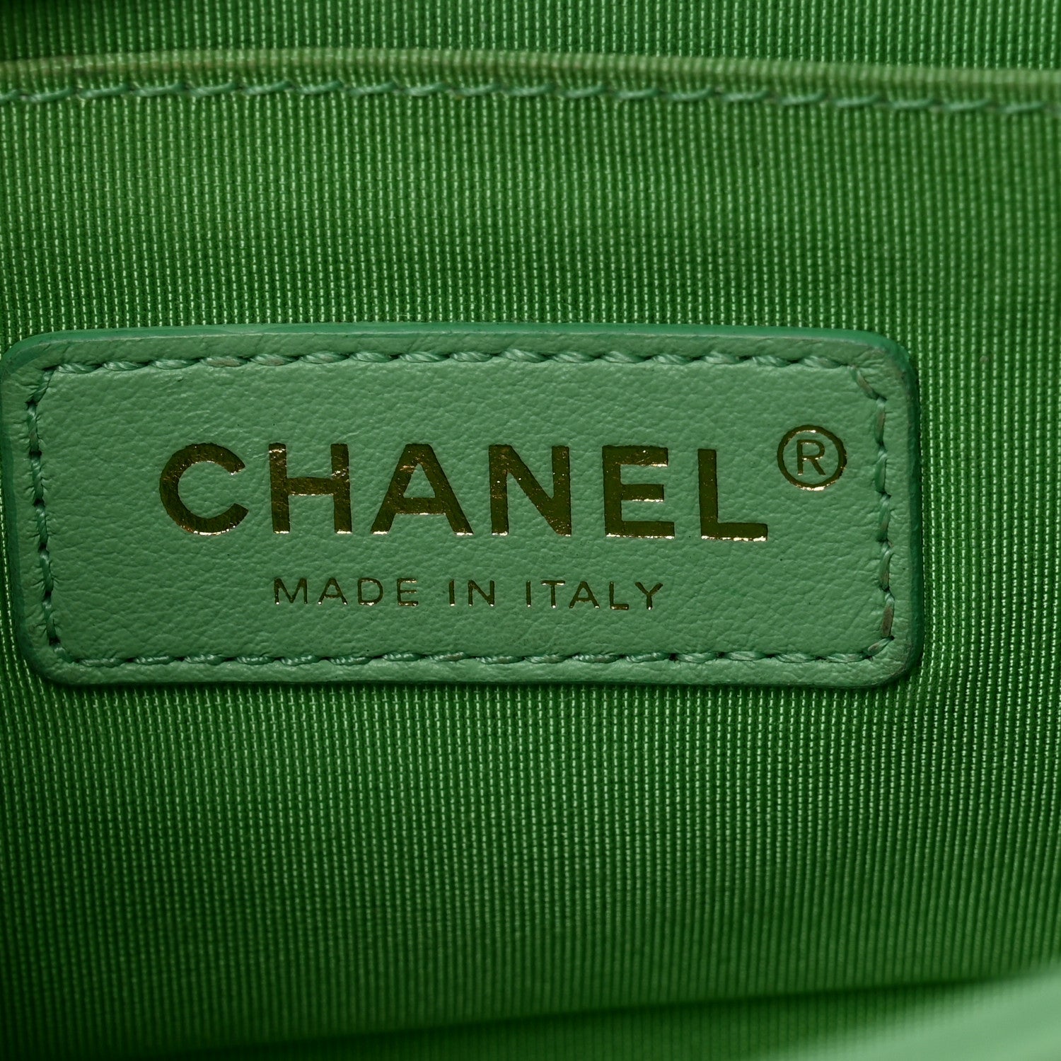 Lambskin Quilted Small Boy Flap Green