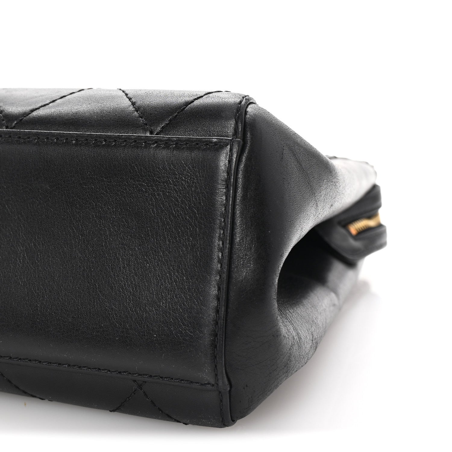 Lambskin Bekko Chain Large Shoulder Bag Black