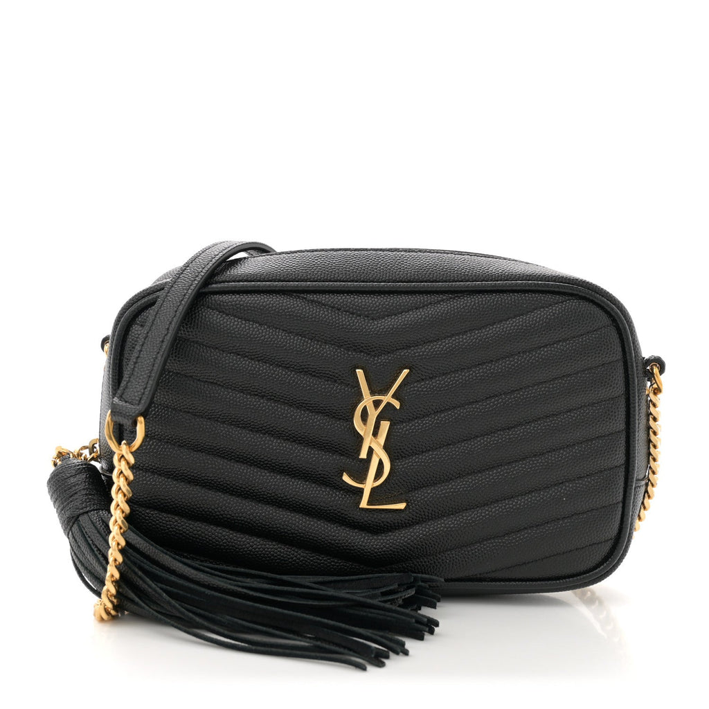 Grain De Poudre Matelasse Monogram Mini Lou Camera Bag Black