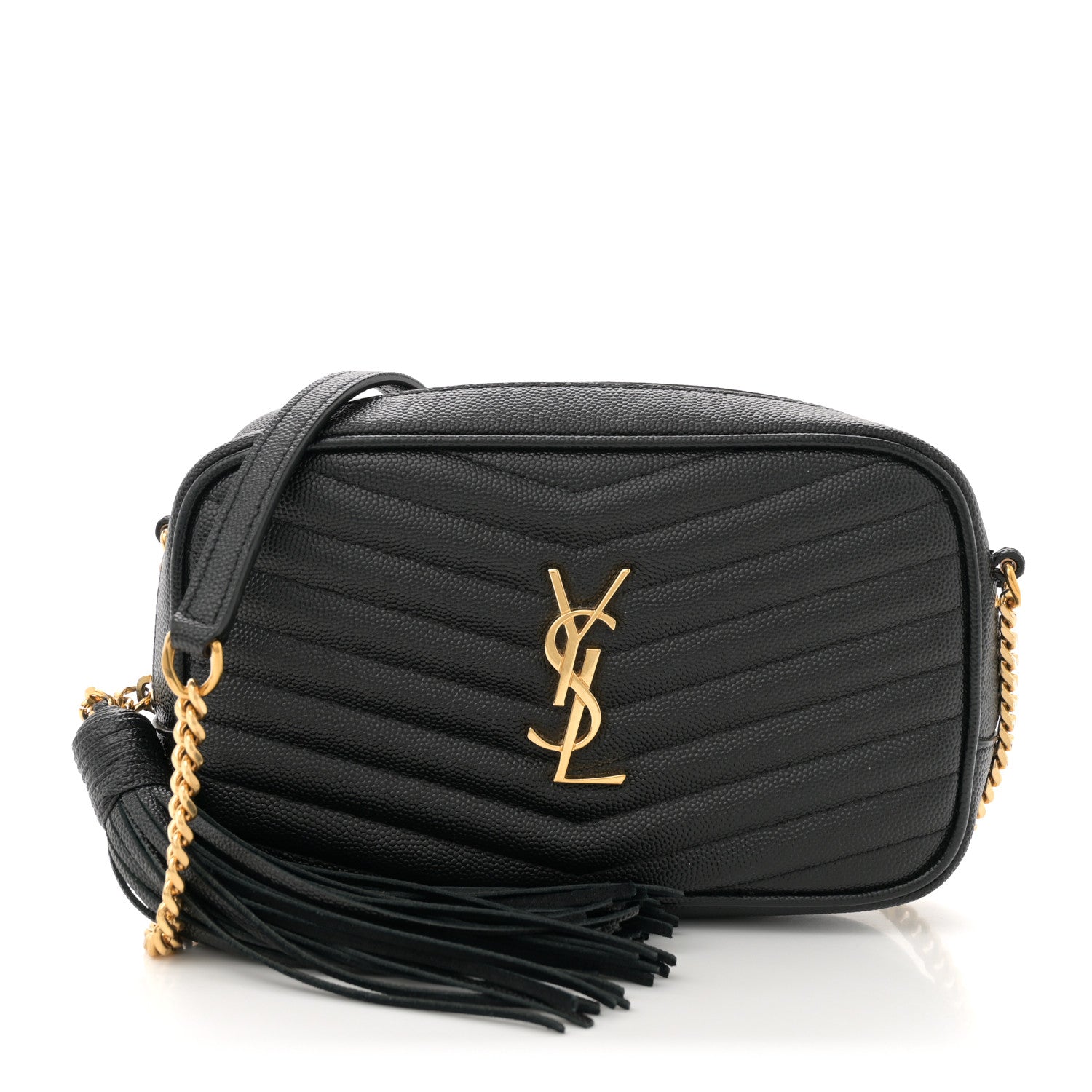Grain De Poudre Matelasse Monogram Mini Lou Camera Bag Black