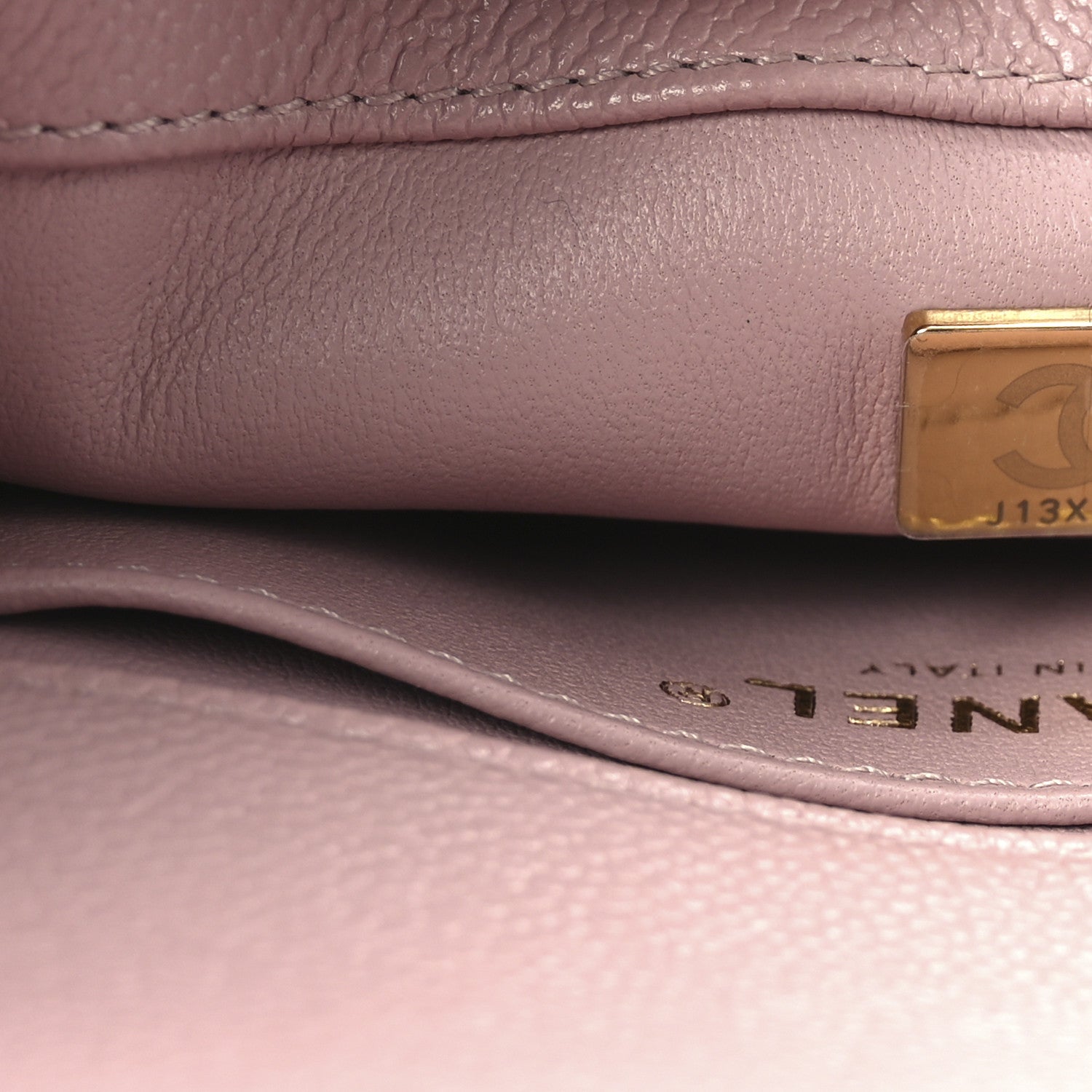 Caviar Quilted Mini Rectangular Sweetheart Flap Lilac
