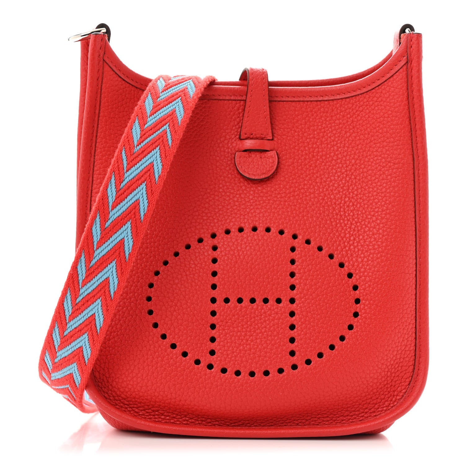 Taurillon Maurice Zigzag Sangle Evelyne TPM Rouge De Coeur Bleu Nord