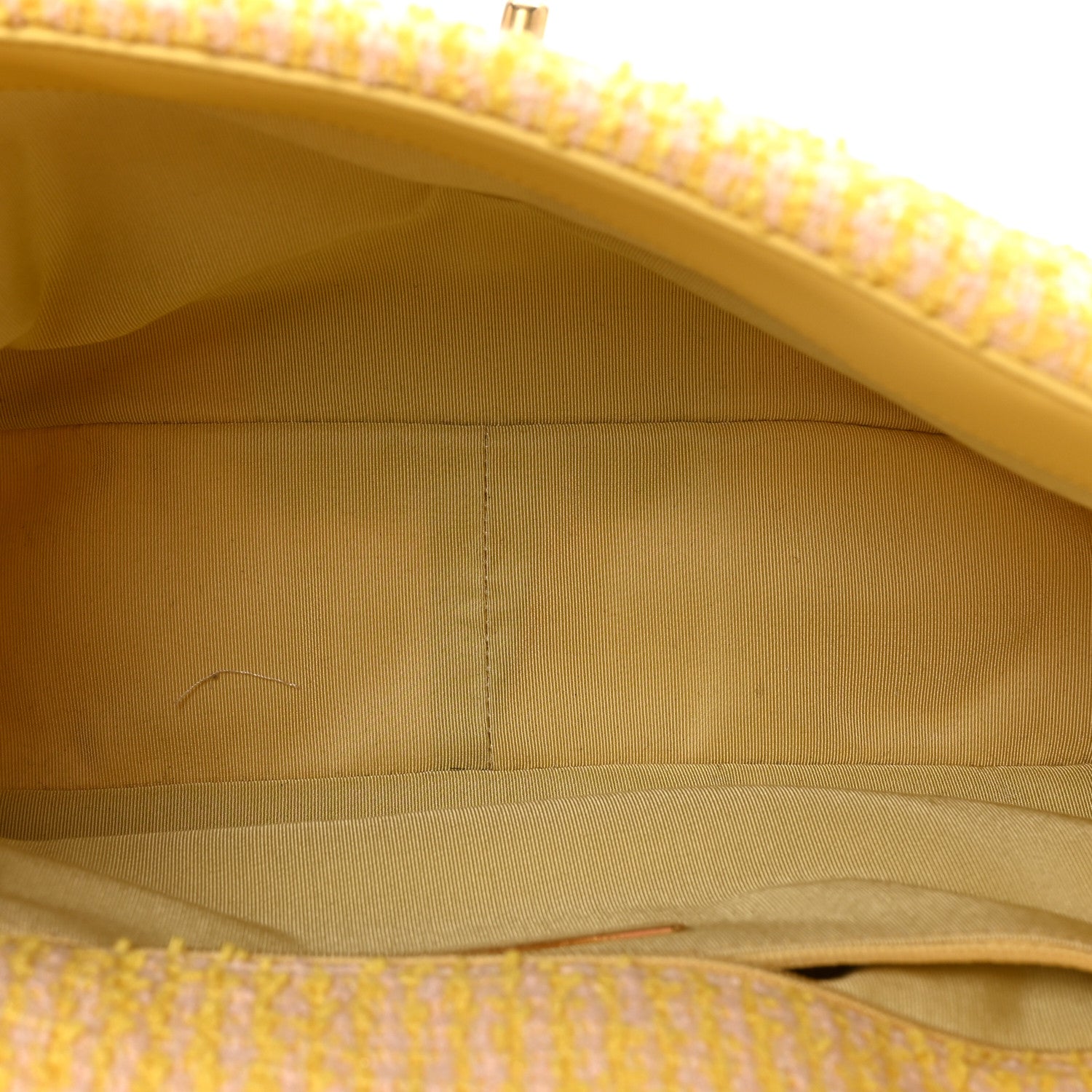 Tweed Quilted Large Chanel 19 Flap Yellow