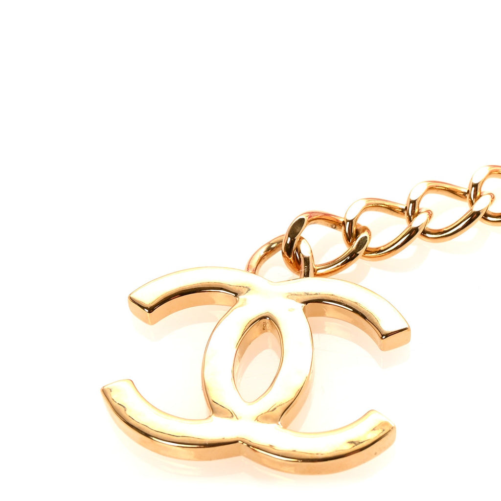 Fur CC Chain Belt 75 Gold Pink