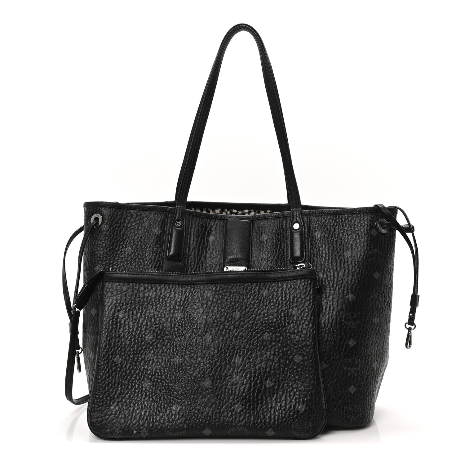 Visetos Medium Liz Reversible Shopper Tote Black