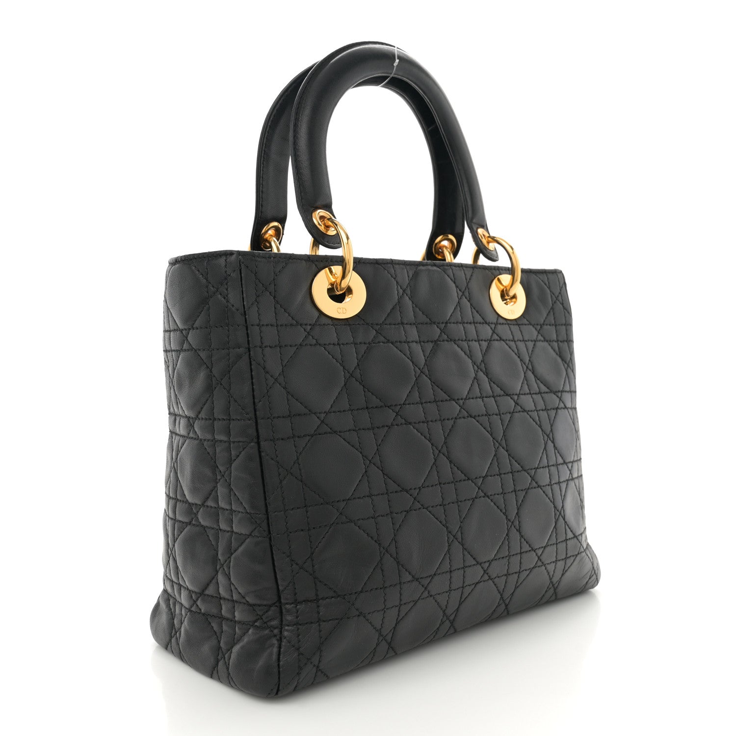 Lambskin Cannage Medium Lady Dior Black