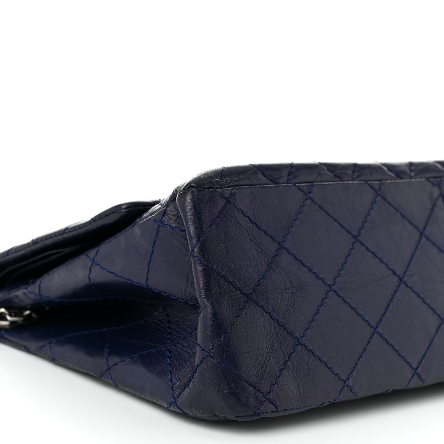 Aged Calfskin Quilted 2.55 Reissue 226 Flap Dark Blue