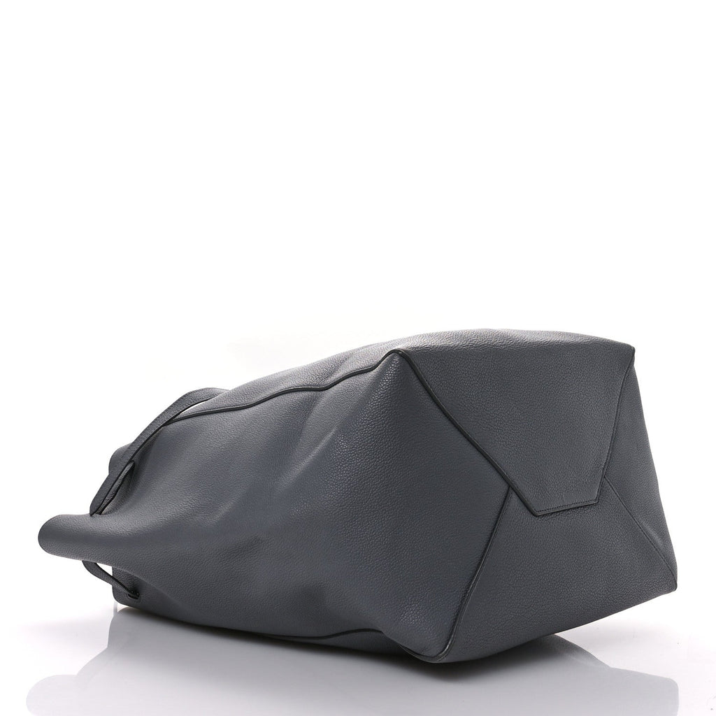Soft Grained Calfskin Small Belt Cabas Phantom Medium Grey