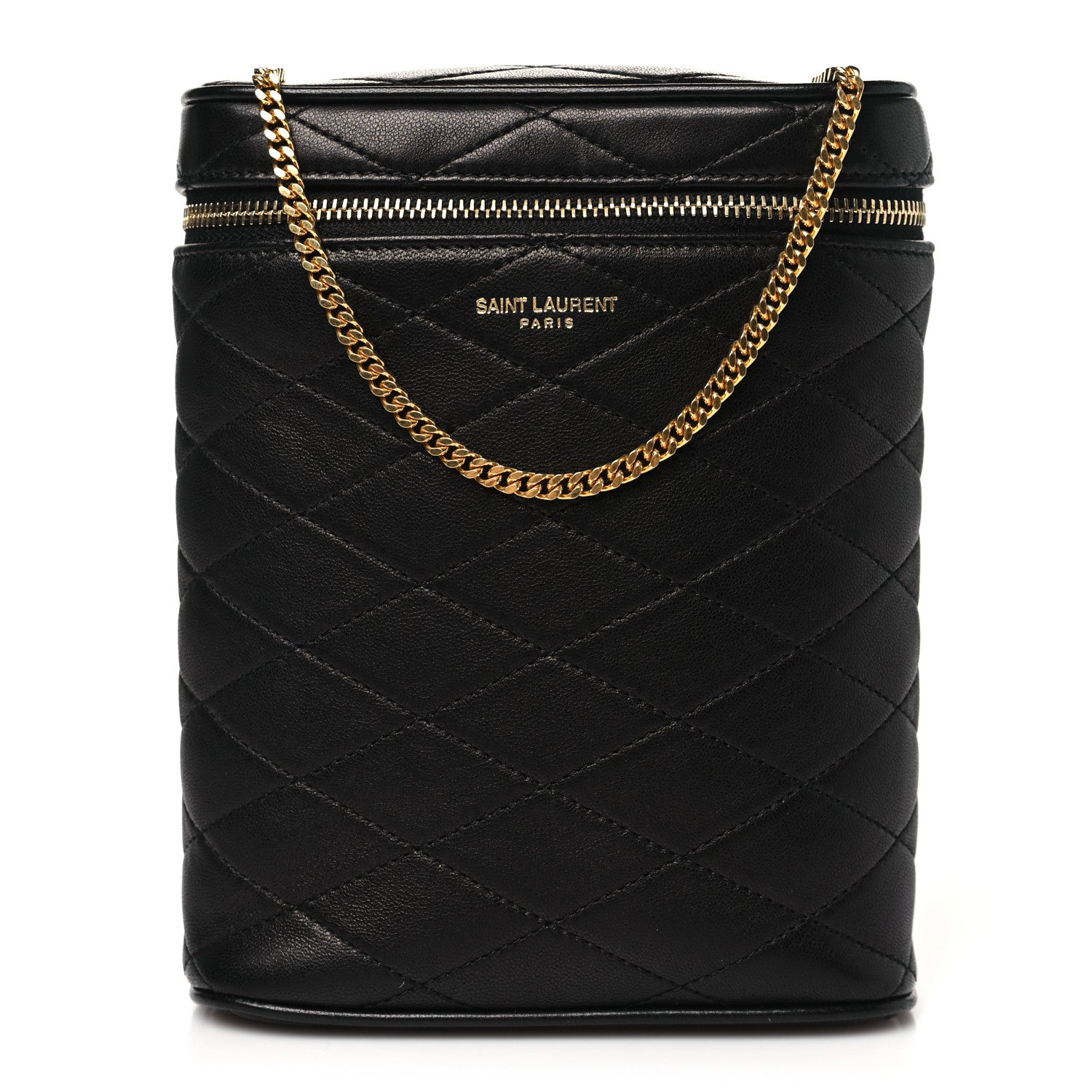 Lambskin Quilted Binocular Case Black