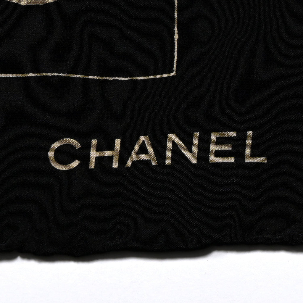 Silk Camellia Cafe Stole Black
