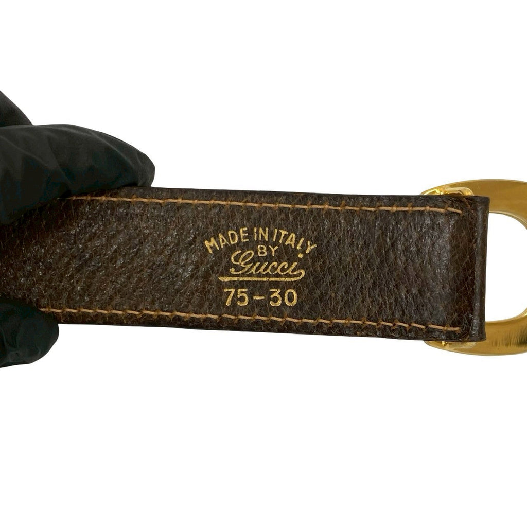 Gucci Horseshoe Leather Belt