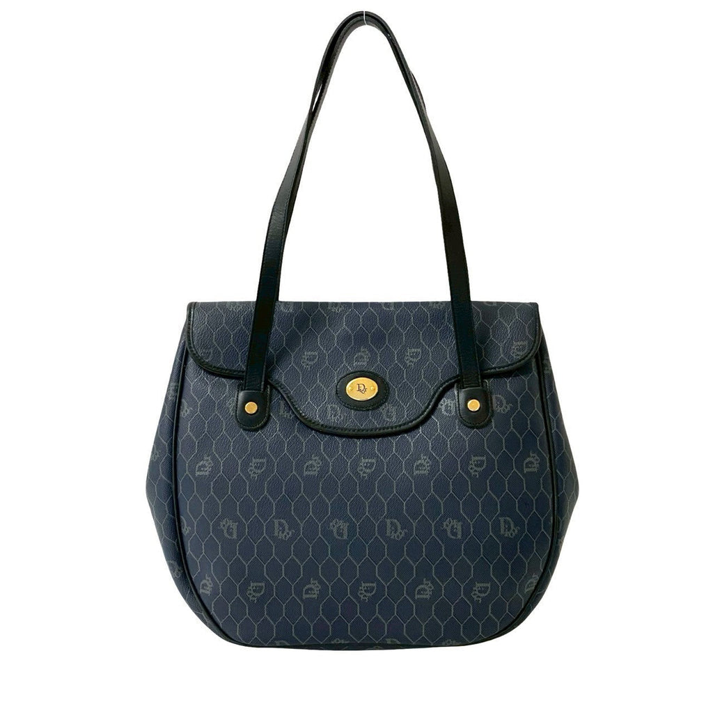 Christian Dior Honeycomb Pattern Leather Tote Bag