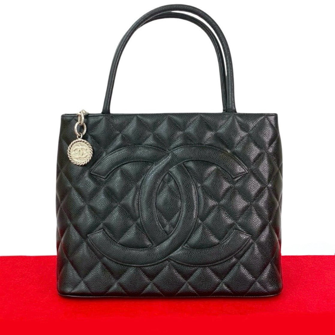 Chanel Matelasse Caviar Leather Tote Bag
