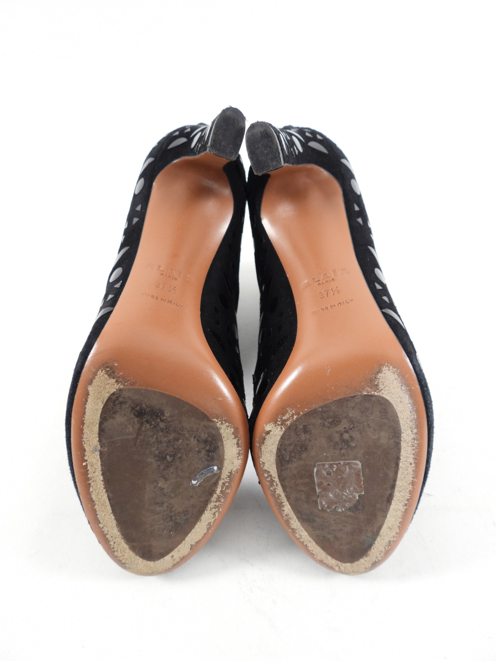 Alaia Black Suede Embellished Ankle Boots - EU 37 / 36.5
