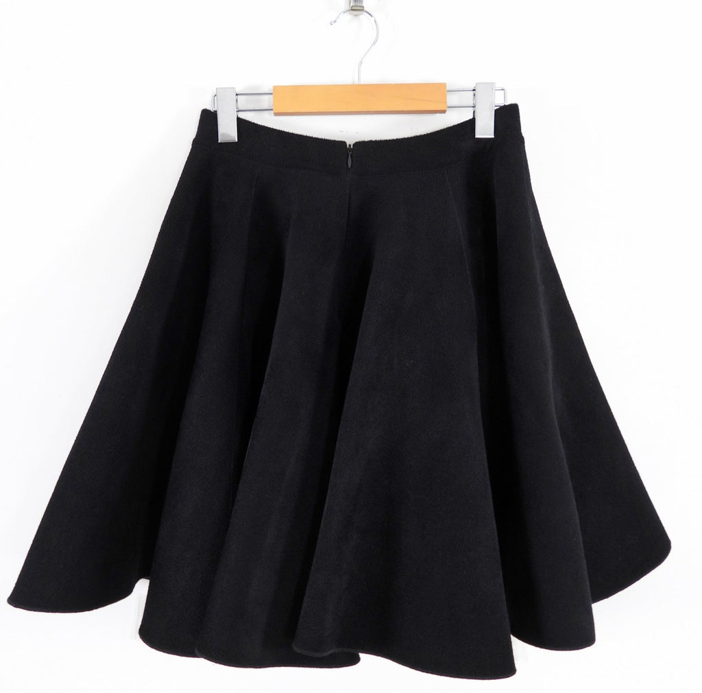 Alaia Black Thick Velour Full Circle Mini Skirt - USA 8/10