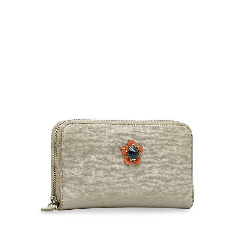 Fendi Flower Leather Long Wallet