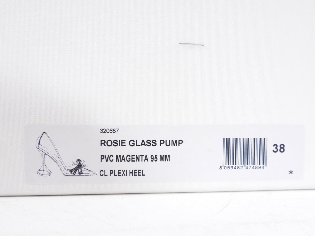 Amina Muaddi Magenta Purple Crystal Glass Pump - fits EU37