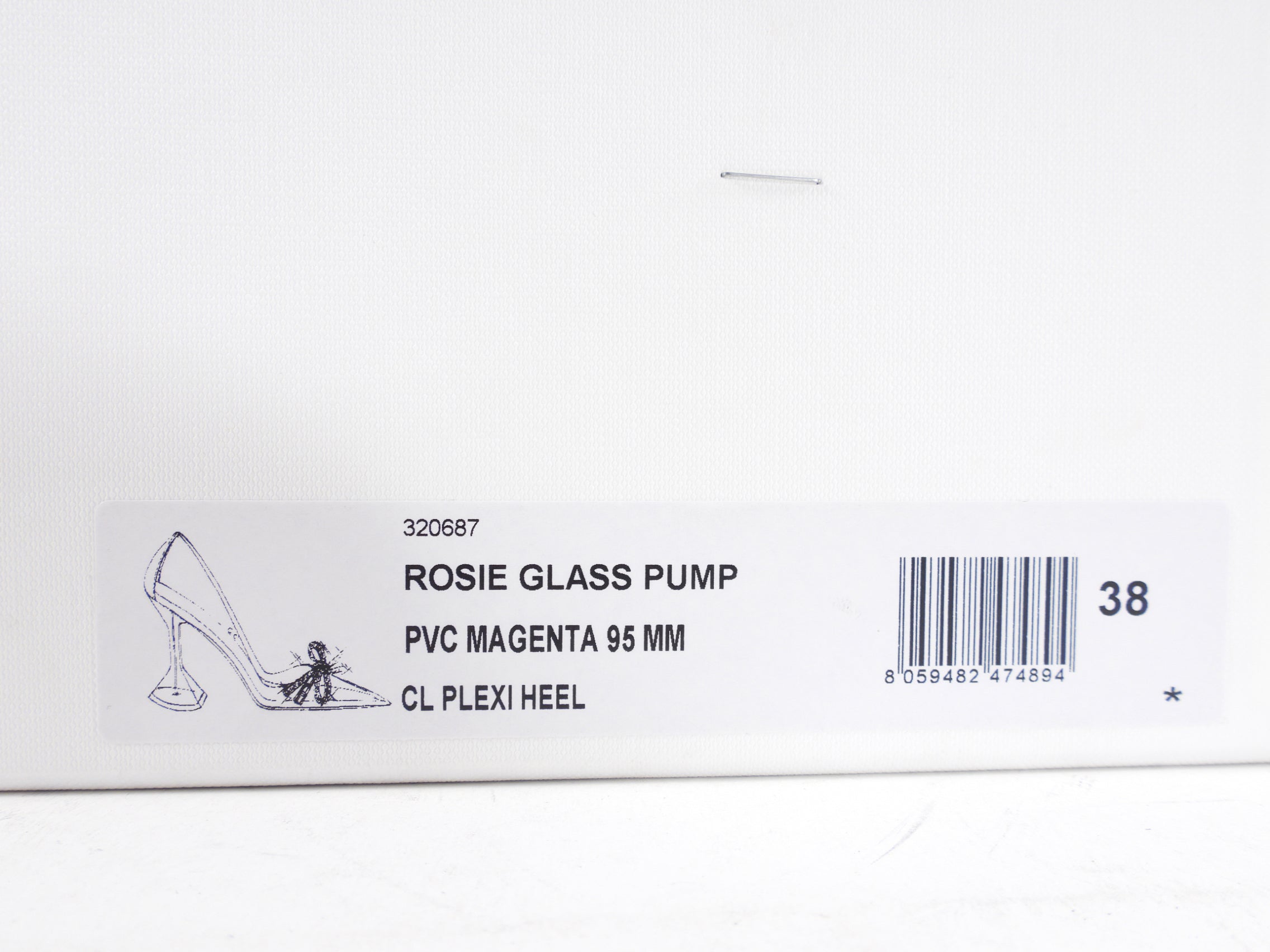 Amina Muaddi Magenta Purple Crystal Glass Pump - fits EU37