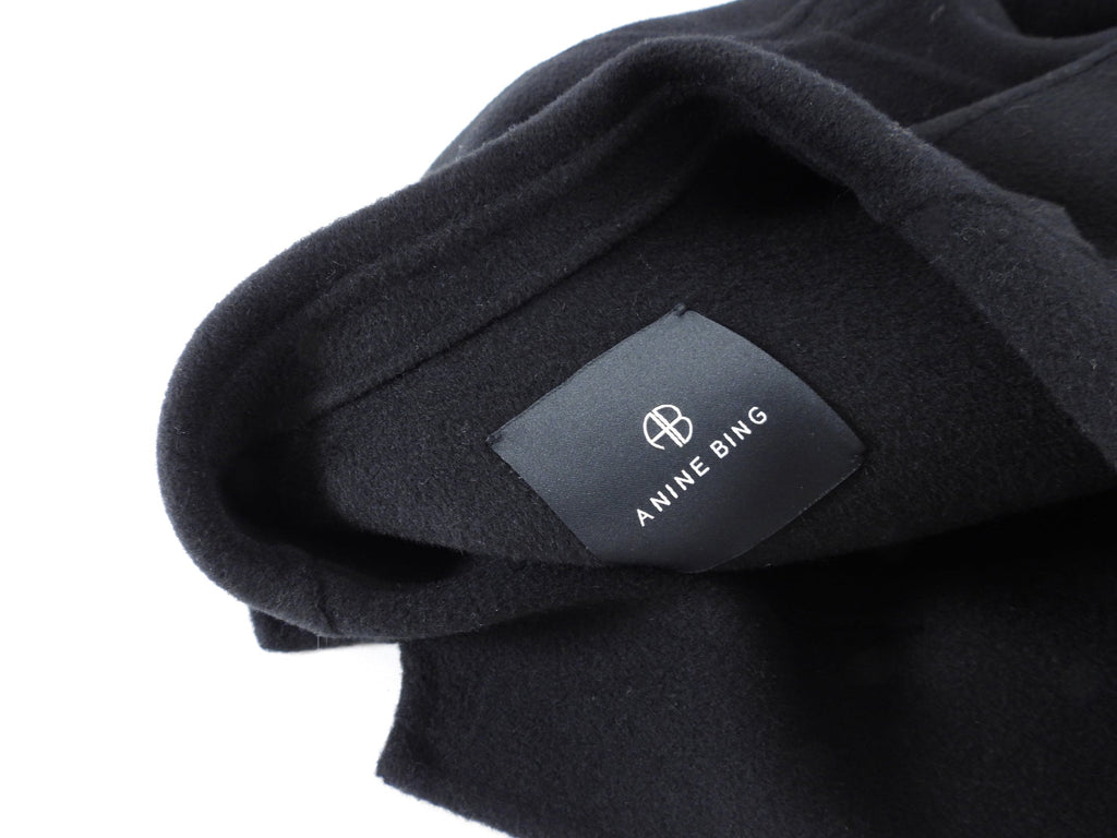 Anine Bing Black Double Faced Wool Quinn Blazer - XS / S / M