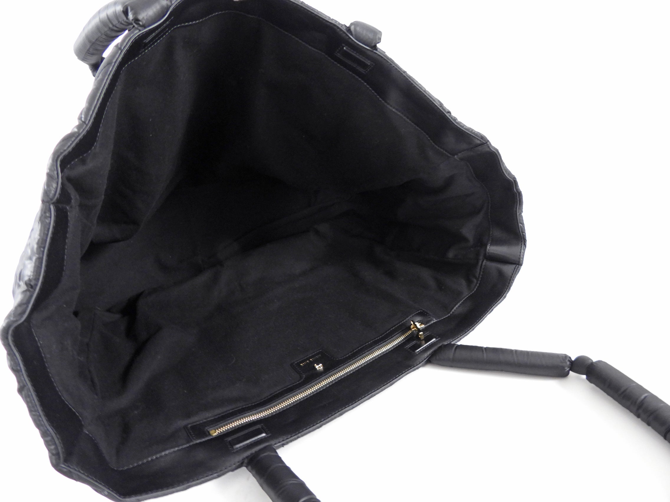 Anine Bing Black Quilted Nylon XL Cloud Tote Bag