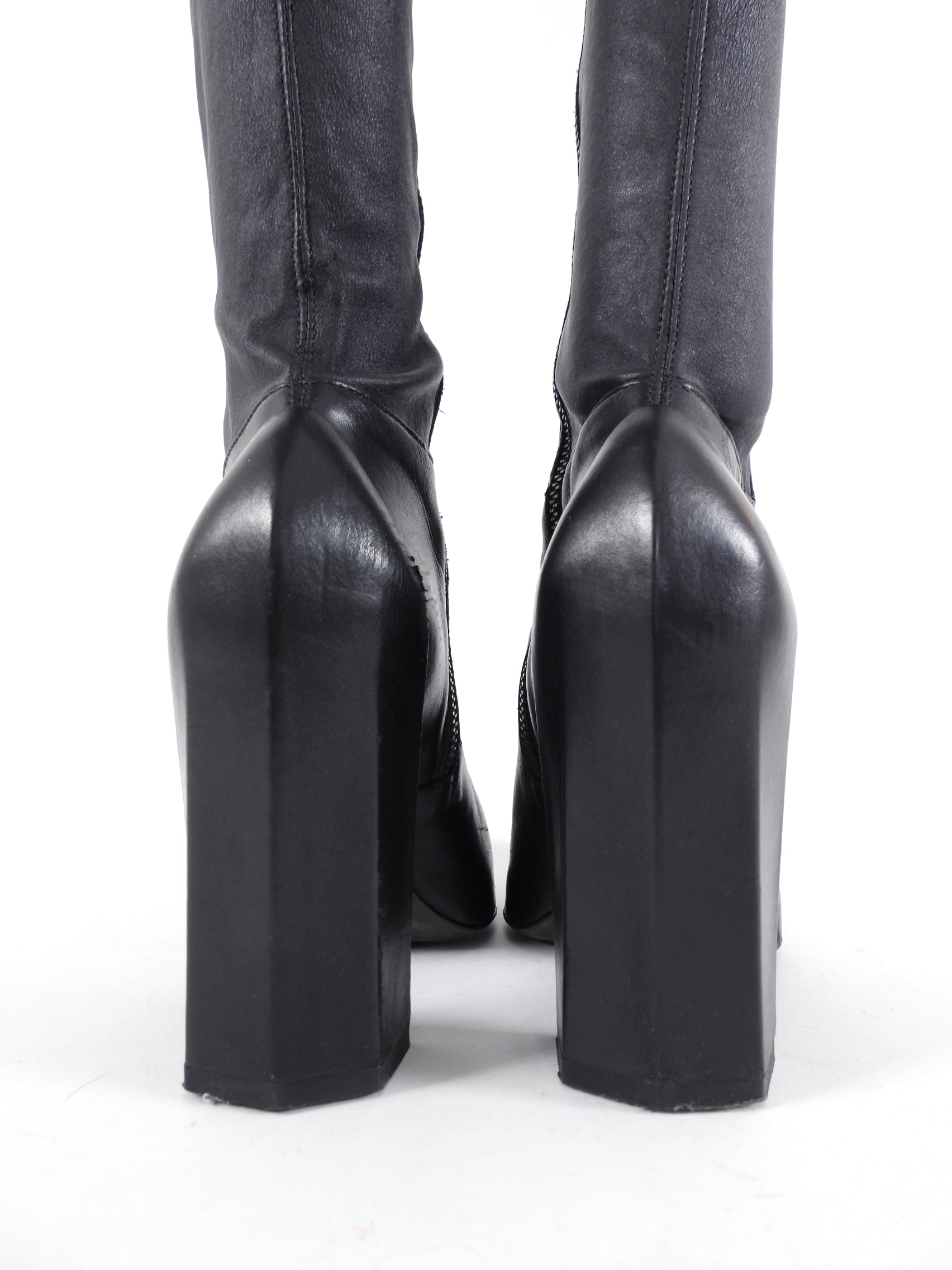 Ann Demeulemeester Fall 2015 Runway Stretch Leather Over the Knee Boots - 36.5 / 37