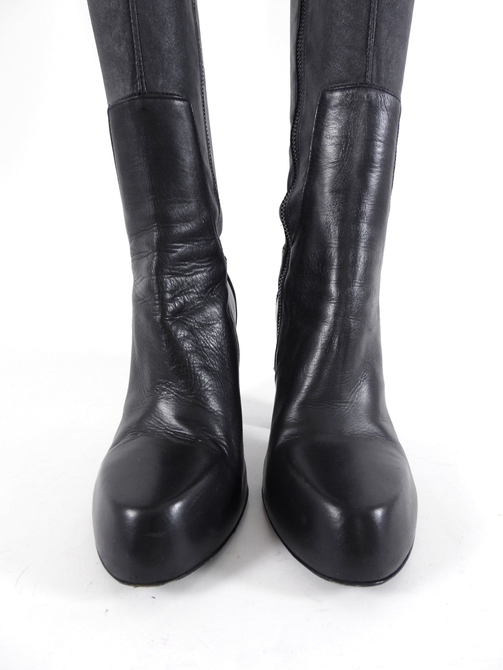 Ann Demeulemeester Fall 2015 Runway Stretch Leather Over the Knee Boots - 36.5 / 37