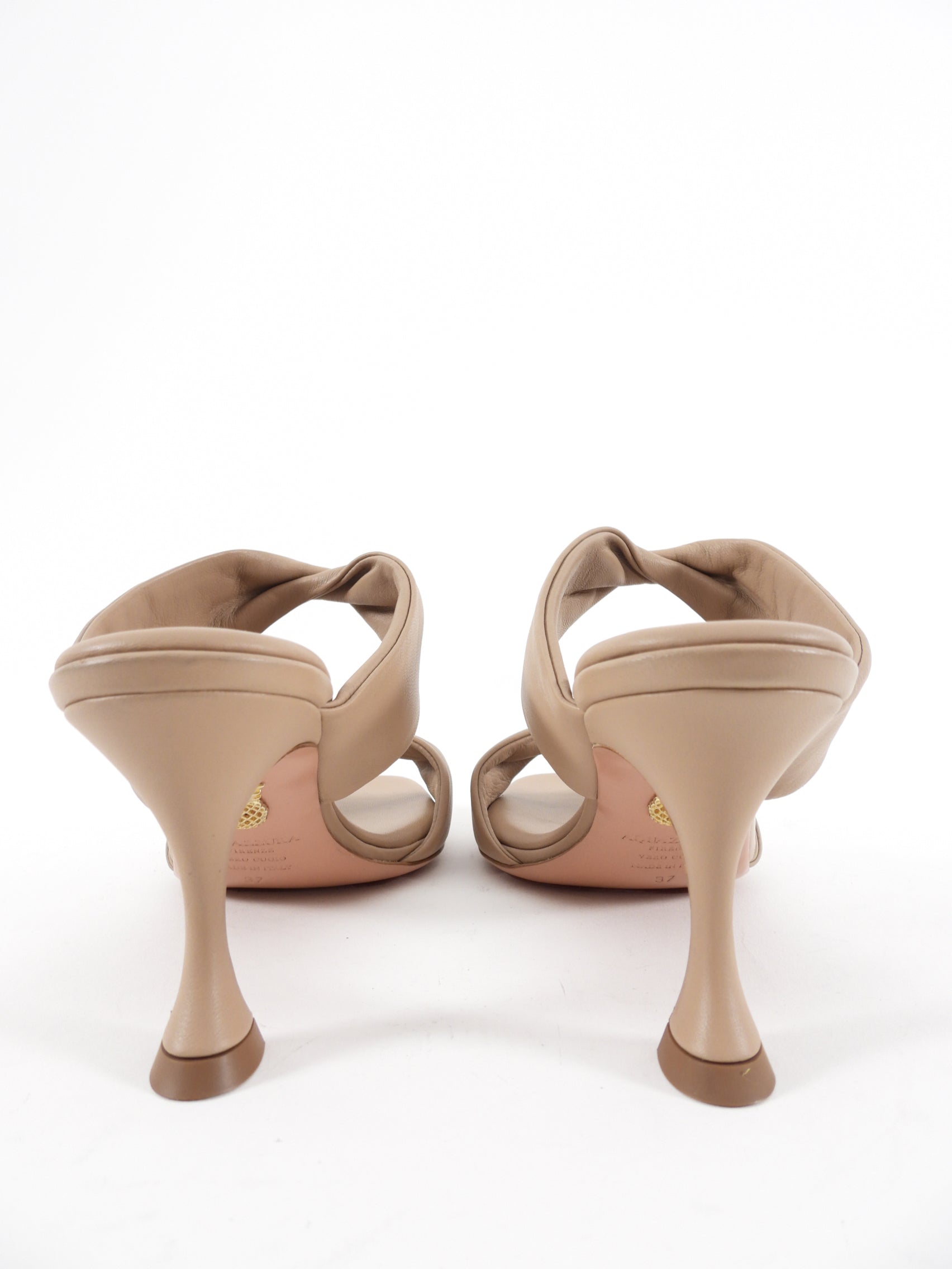 Aquazzura Beige Leather Sandals - 37