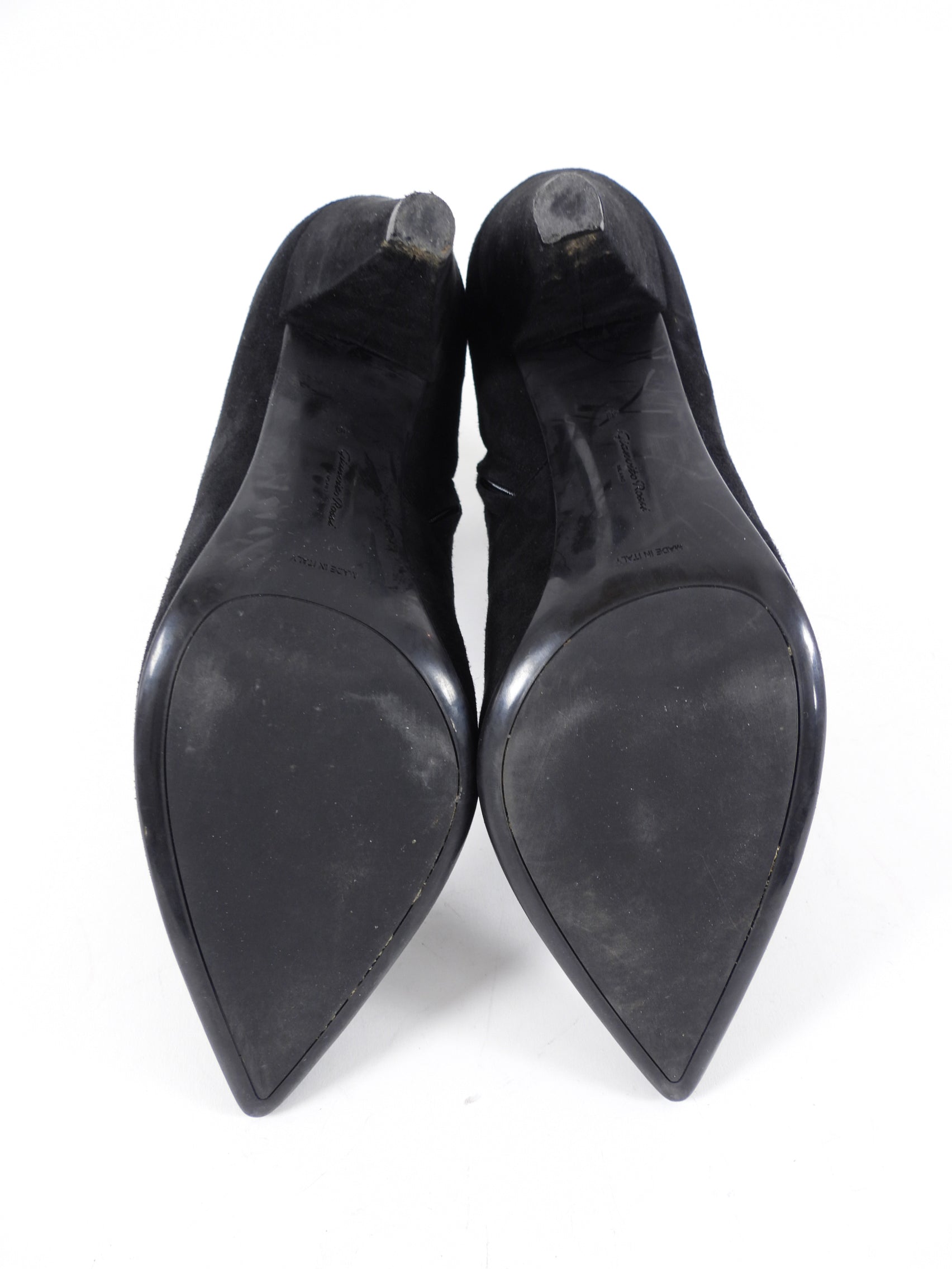 Gianvito Rossi Black Suede Lace Up High Heel Ankle Boots - 40