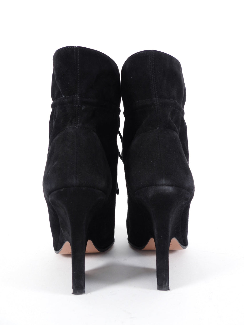 Aquazzura Black Suede Tassel Ankle Boot - 40