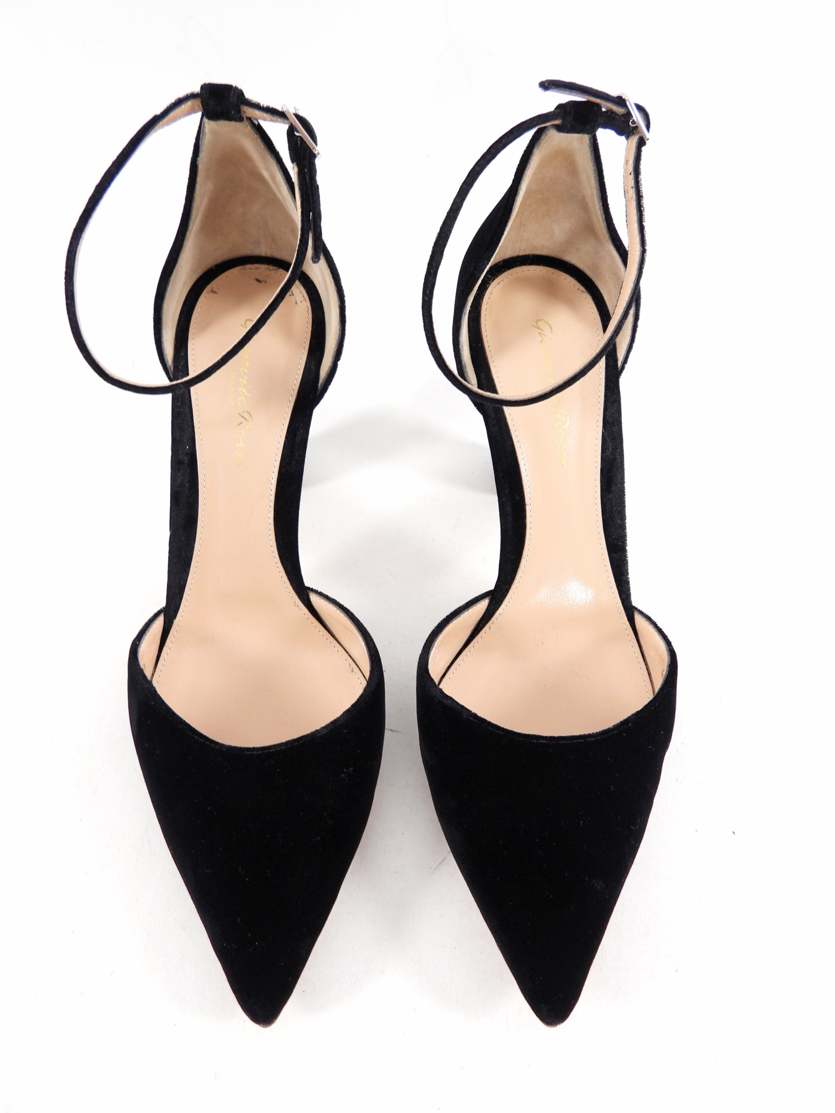 Gianvito Rossi Black Velvet D'Orsay Pumps - 39 / 8.5