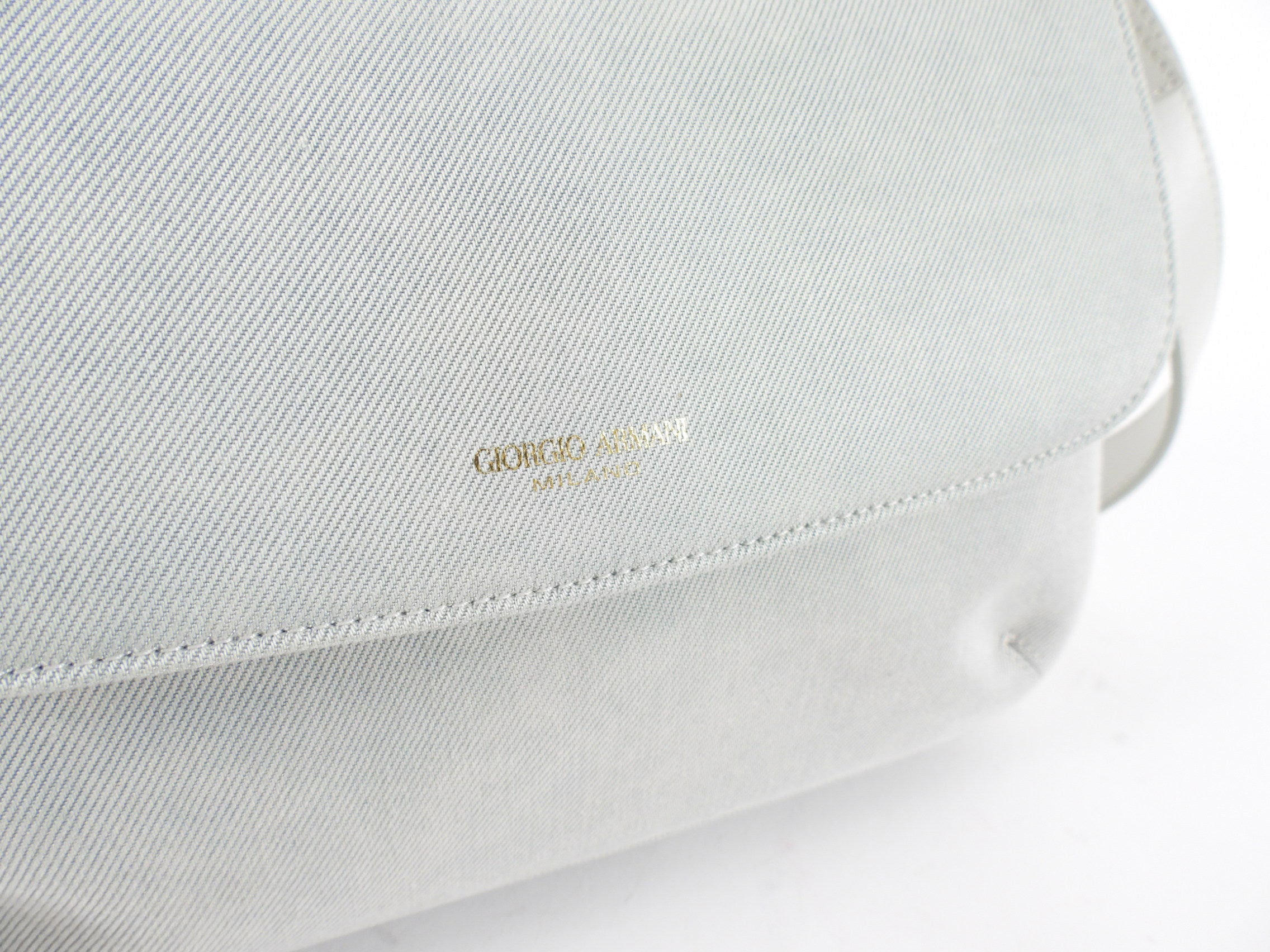 Giorgio Armani La Prima Pale Blue Denim Two-Way Bag