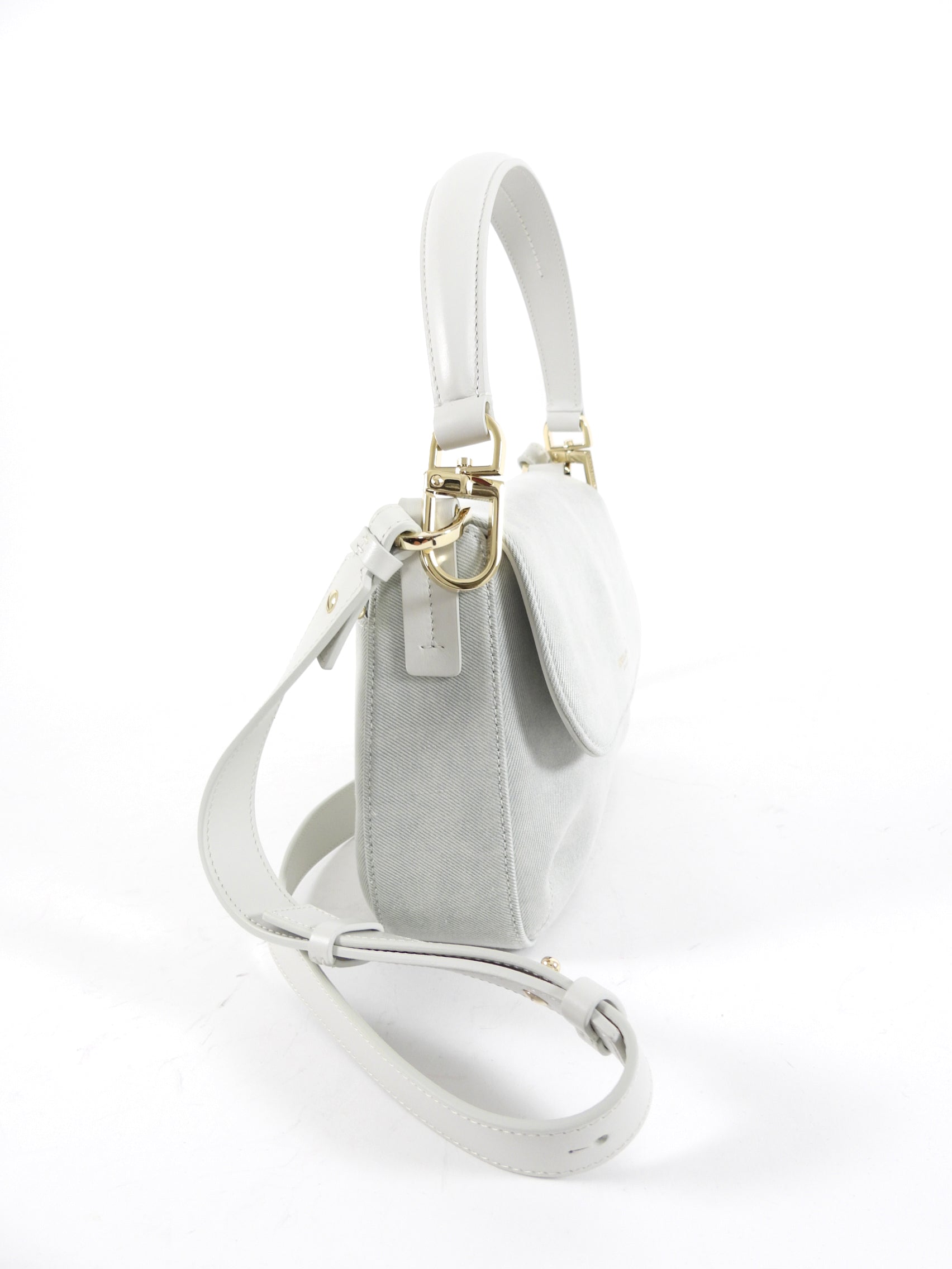 Giorgio Armani La Prima Pale Blue Denim Two-Way Bag