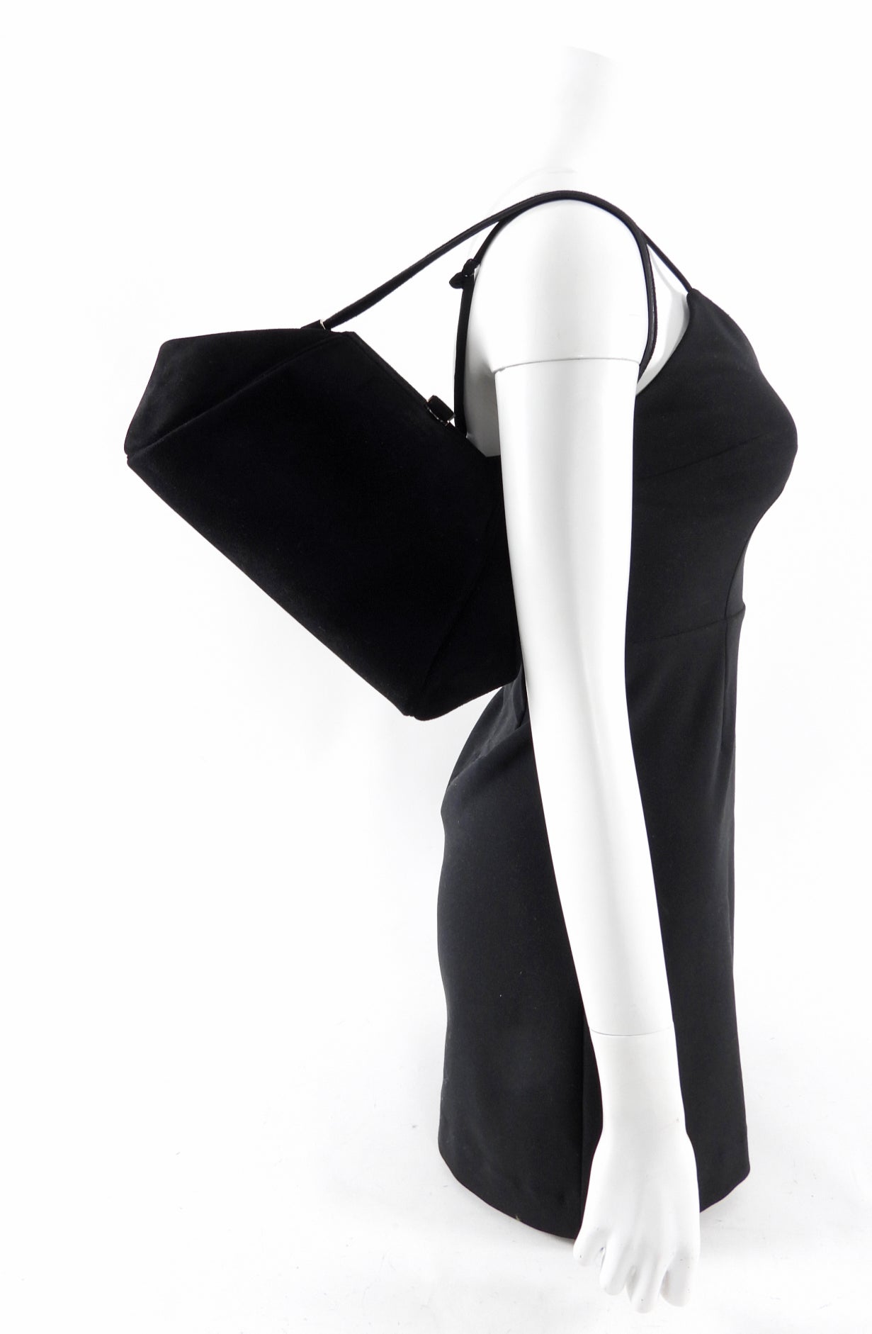 Giorgio Armani Black Suede Frame Handbag