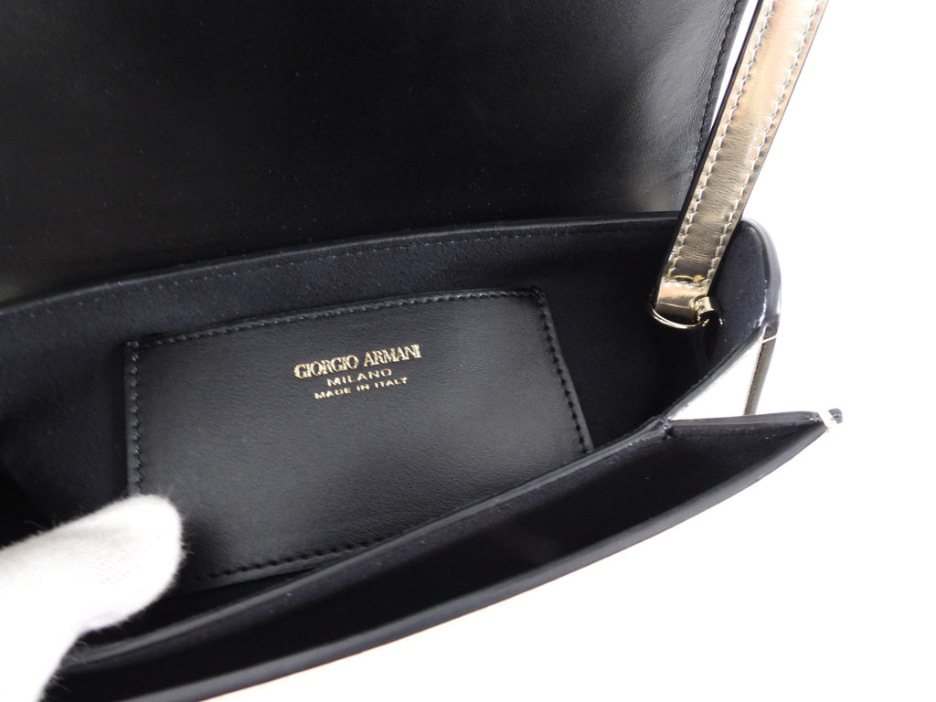 Giorgio Armani Light Gold Metallic Crossbody Bag