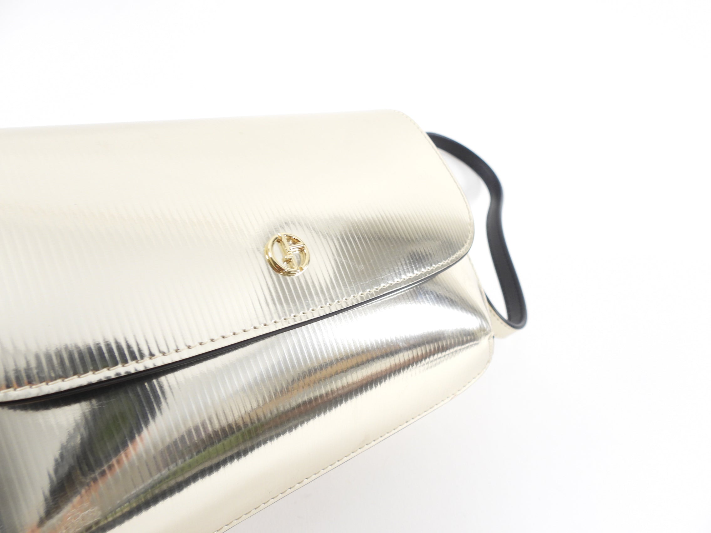 Giorgio Armani Light Gold Metallic Crossbody Bag