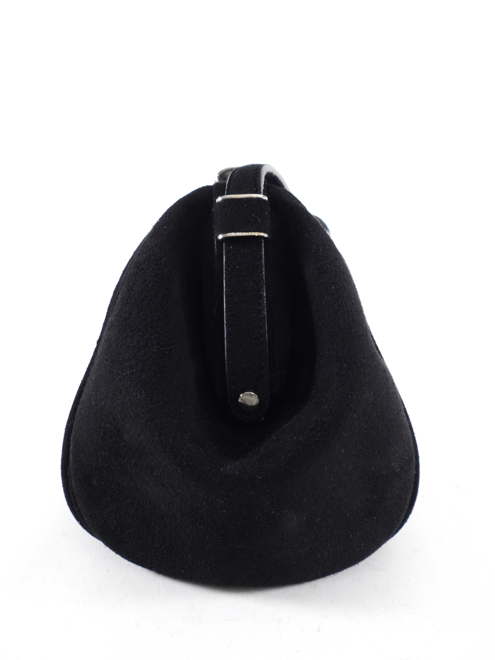 Giorgio Armani Black Suede Frame Handbag
