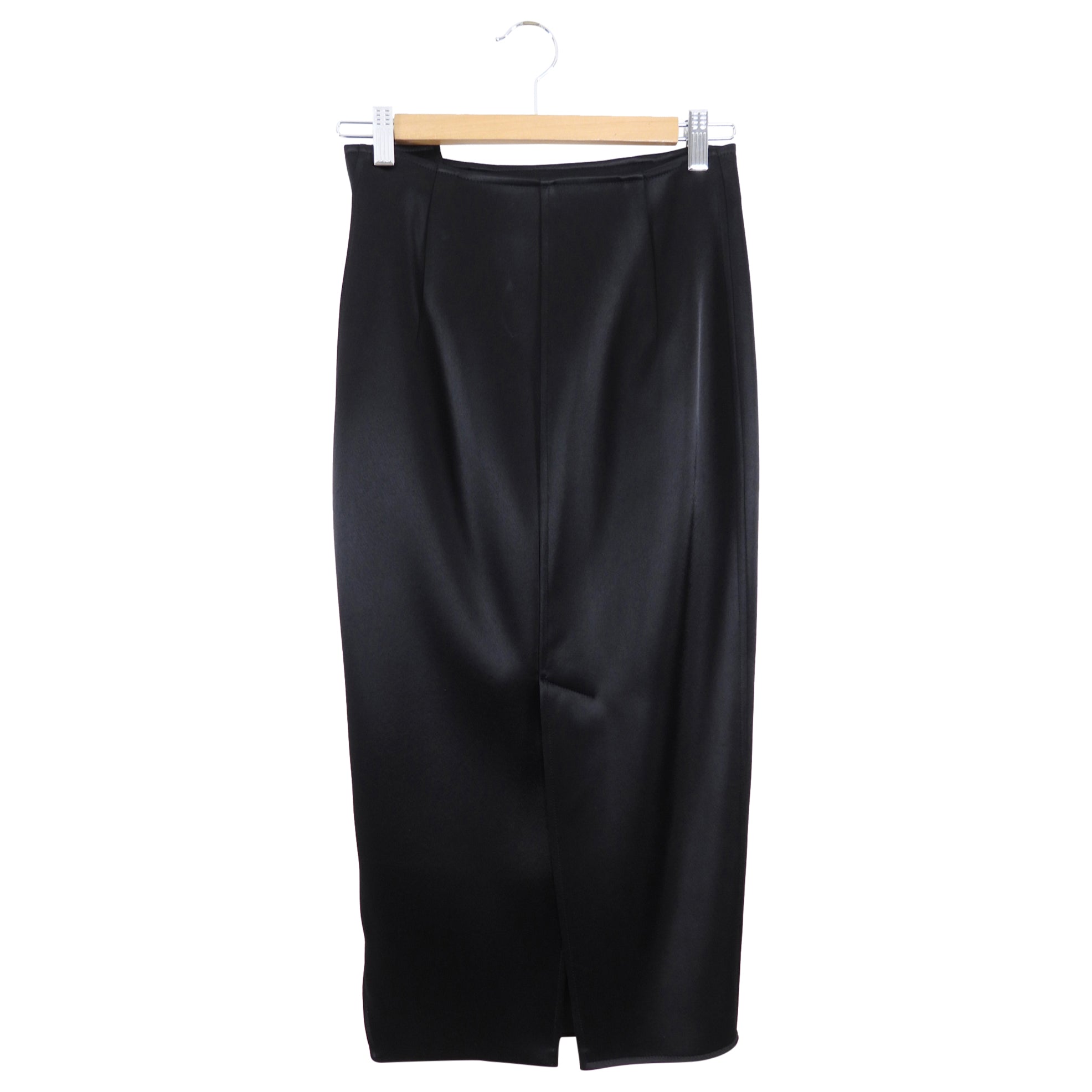 Anthony Vacarello Satin High Slit Midi Pencil Skirt - XS / 0 / 2