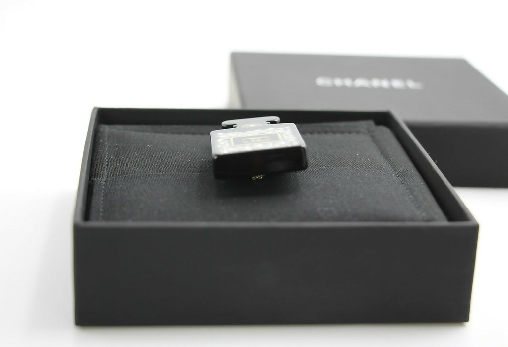 Chanel D18B Black Resin Bubble Perfume Bottle Brooch