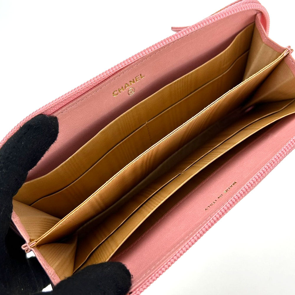 Chanel Long Wallet Caviar Leather Wallet