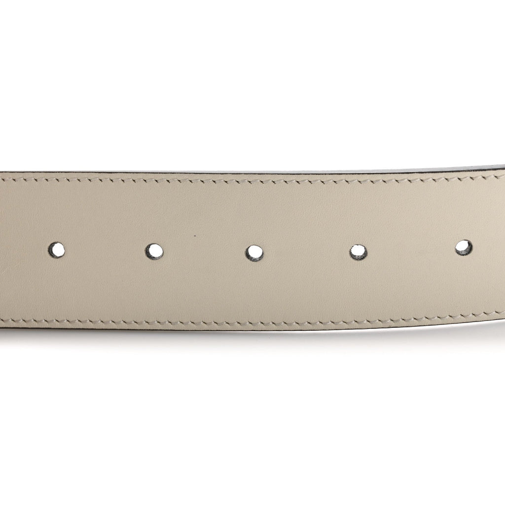 Calfskin Double G 40mm Belt 115 46 Mystic White
