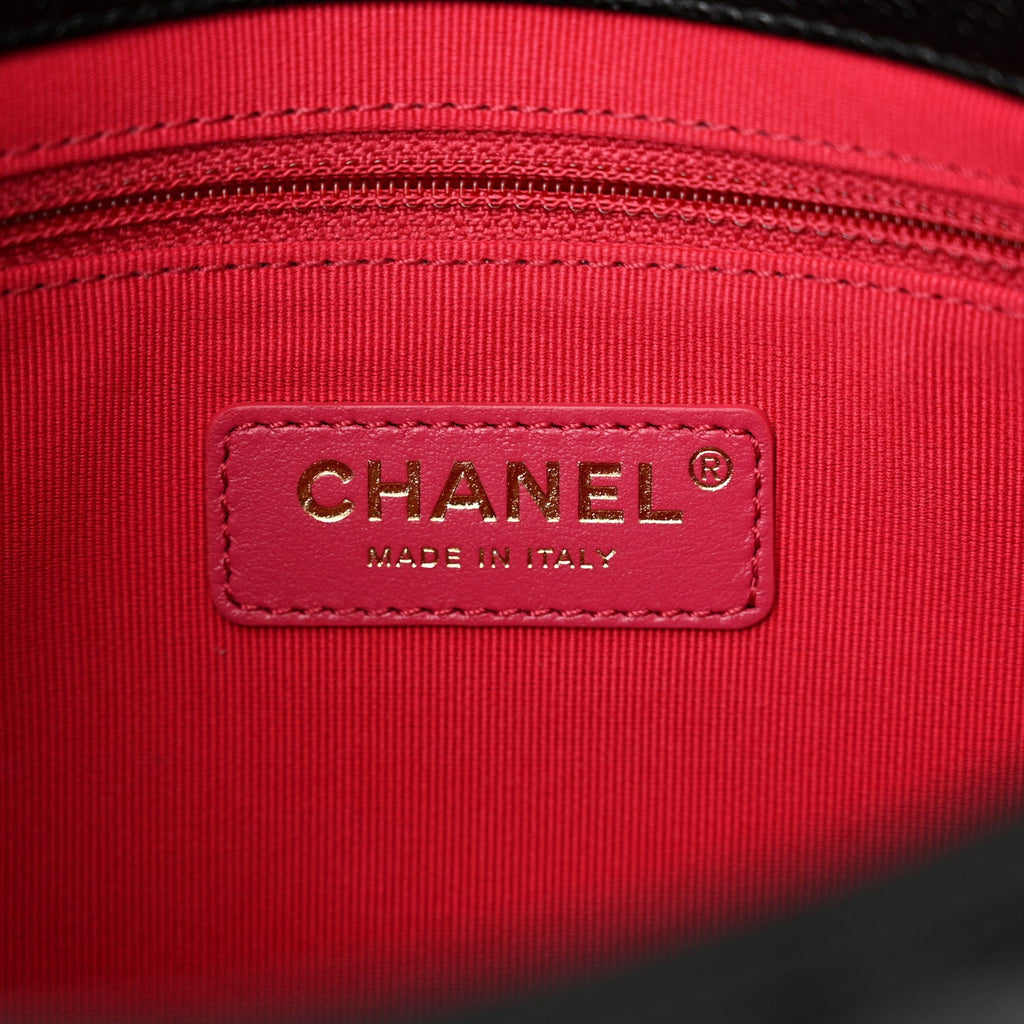 Caviar Quilted Chain Soul Flap Black