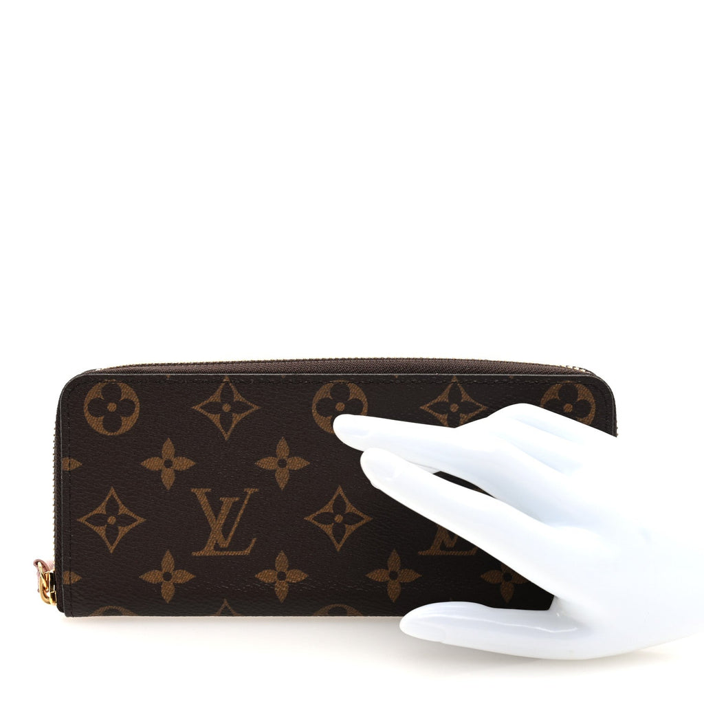 Monogram Clemence Wallet Rose Ballerine