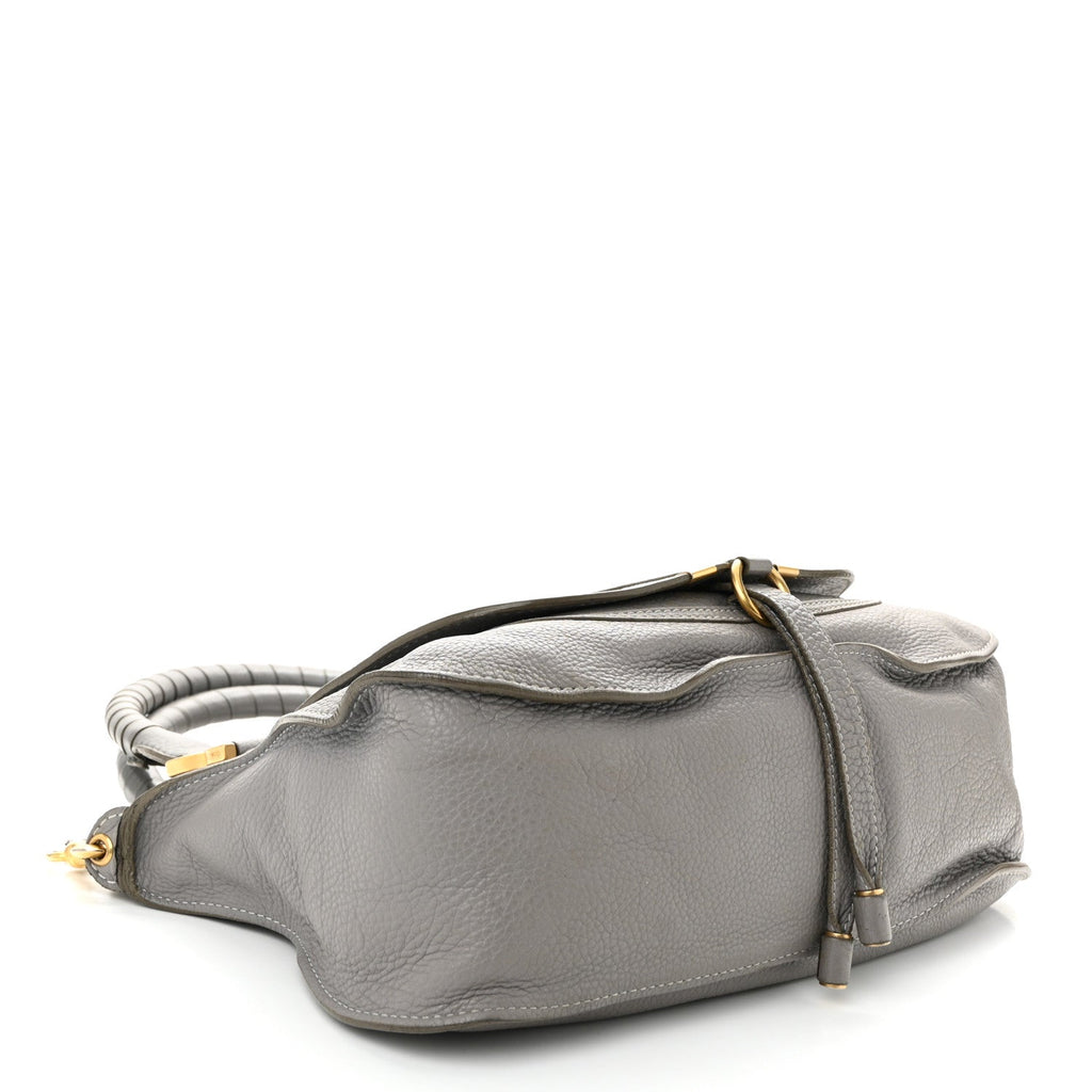 Calfskin Medium Marcie Satchel Cashmere Grey