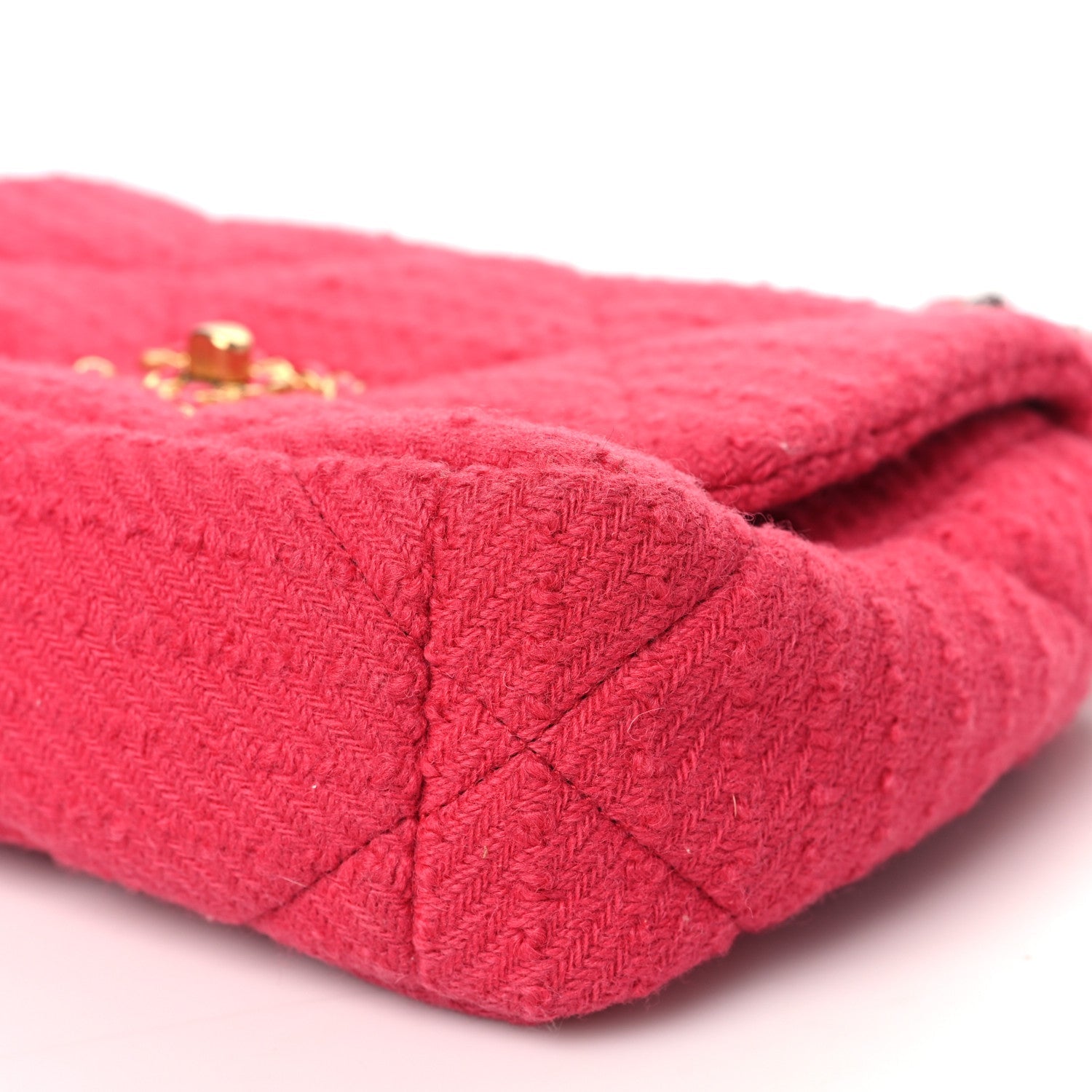 Tweed Quilted Medium Chanel 19 Flap Raspberry
