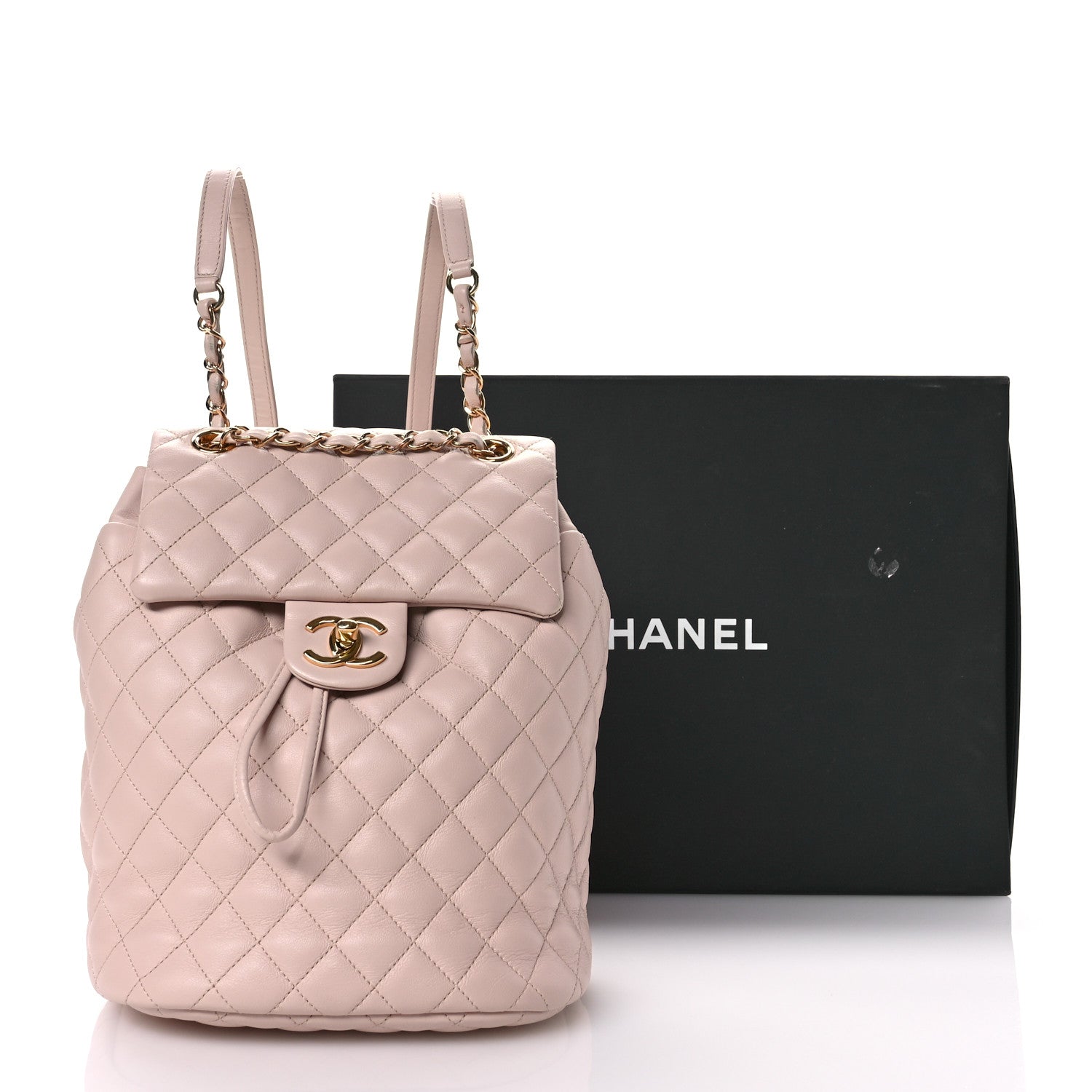 Lambskin Quilted Small Urban Spirit Backpack Light Pink