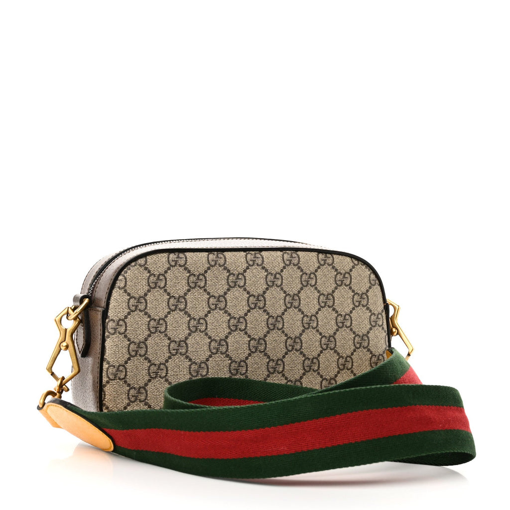 GG Supreme Monogram Web Neo Vintage Shoulder Bag Beige New Acero Crop