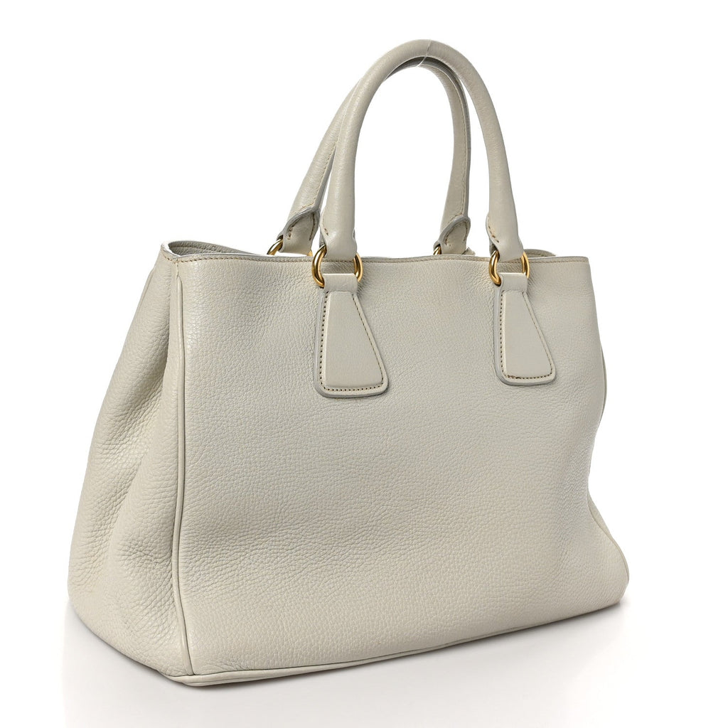 Vitello Daino Shopping Tote White