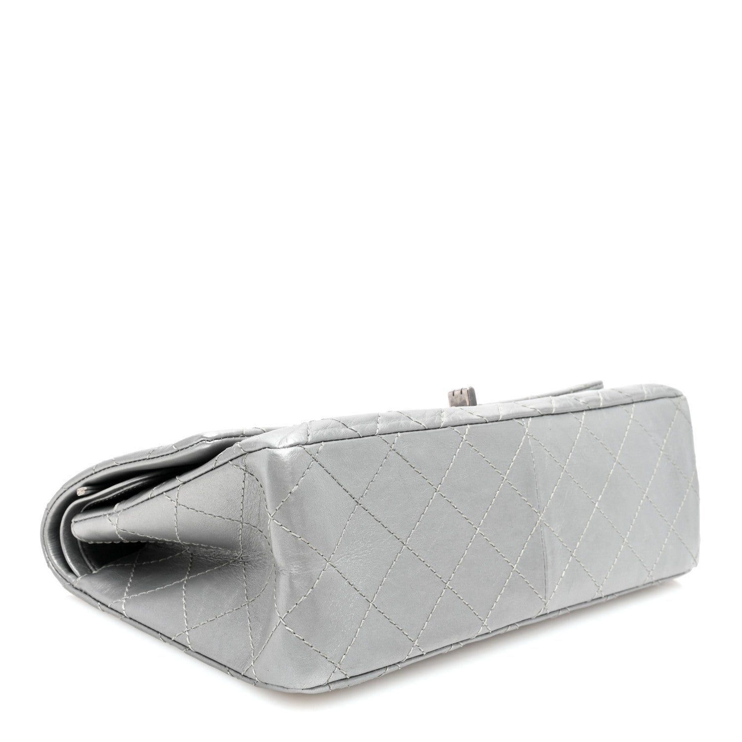 Metallic Aged Calfskin Quilted 2.55 Reissue 226 Flap Silver