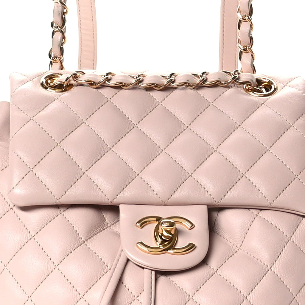 Lambskin Quilted Small Urban Spirit Backpack Light Pink