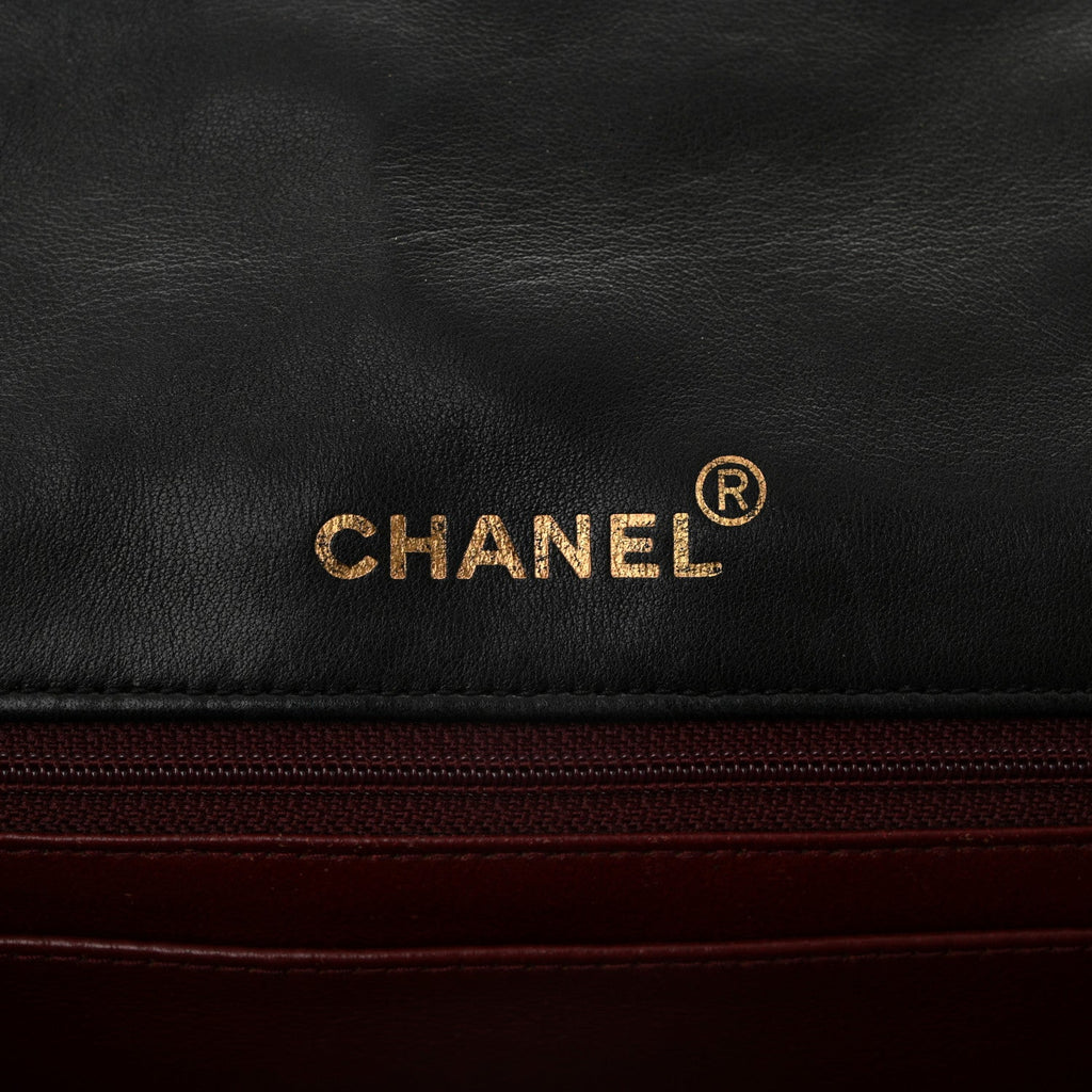 Lambskin Quilted Small Single Flap Black